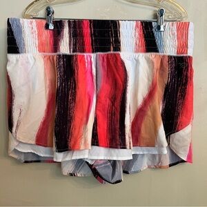 Calia Kick it Up Shorts Watercolor Pink Black Athletic Performance Size XXL